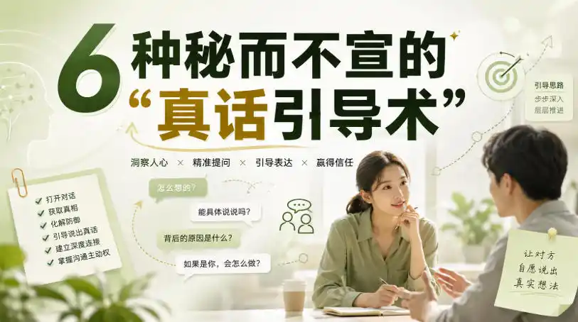 付费文章：6种秘而不宣的“真话引导术”-副业淘金网