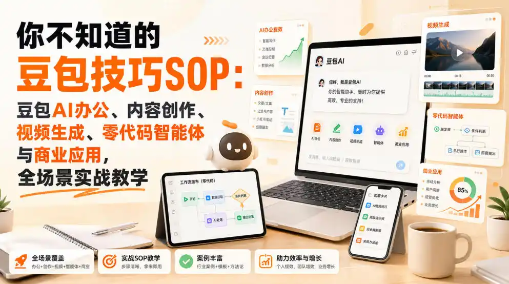 你不知道的豆包技巧SOP：豆包AI办公、内容创作、视频生成、零代码智能体与商业应用，全场景实战教学-副业淘金网