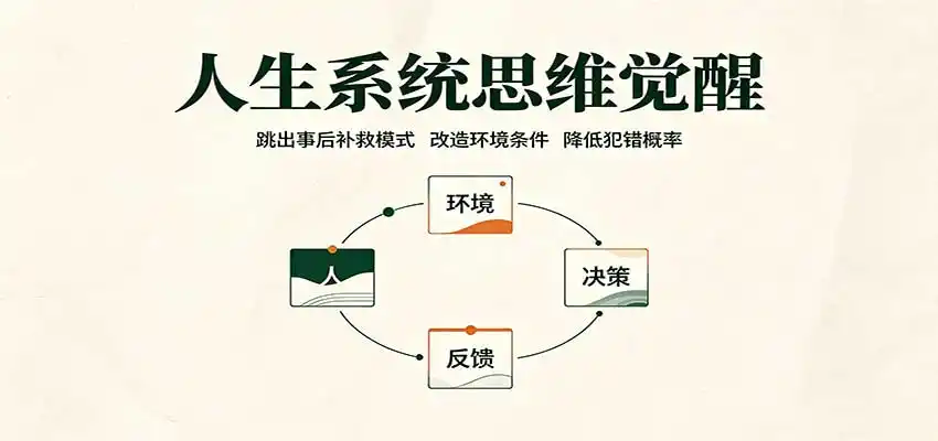 人生系统思维觉醒：跳出事后补救模式，改造环境条件，降低犯错概率-副业淘金网