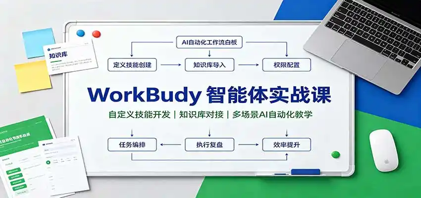 WorkBuddy智能体实战课：自定义技能开发，知识库对接，多场景AI自动化教学-副业淘金网
