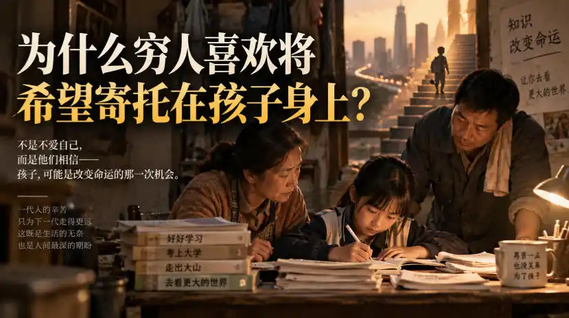 某社群精品文章：为什么穷人喜欢将希望寄托在孩子身上？-副业淘金网