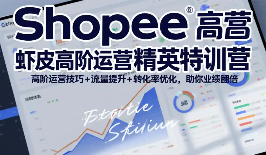Shopee虾皮高阶运营精英特训营，高阶运营技巧+流量提升+转化率优化，助你业绩翻倍(更新26年9月)-副业淘金网