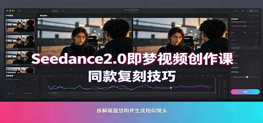Seedance2.0即梦视频创作课：剧本式视频制作，同款复刻技巧，多行业案例落地教学-副业淘金网