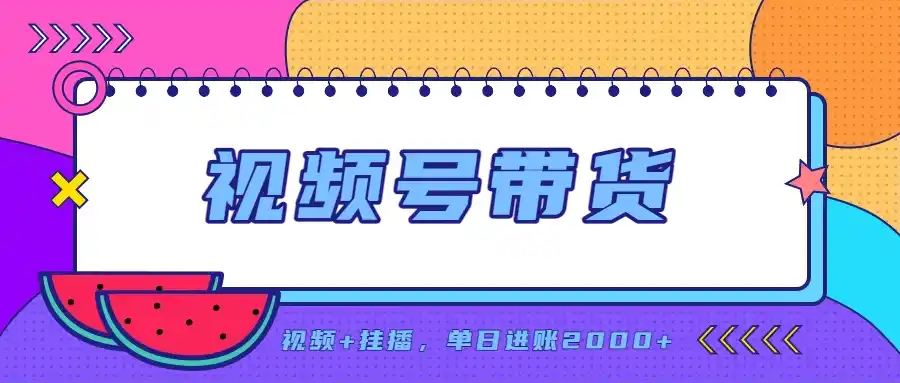 日入2000+的副业，视频号带货，一部手机改写人生篇章，无需投资-副业淘金网