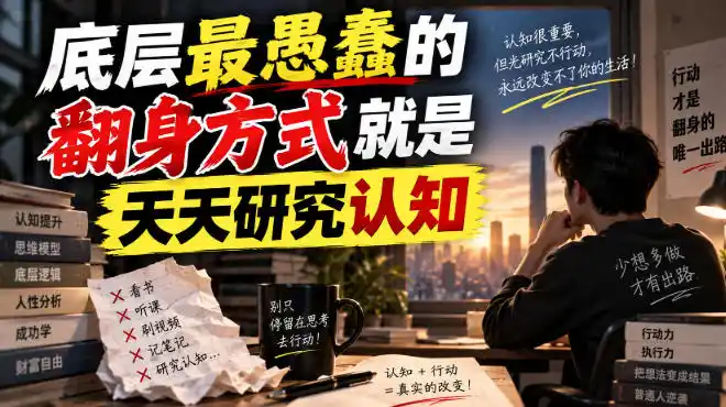 付费文章：底层最愚蠢的翻身方式就是天天研究认知-副业淘金网