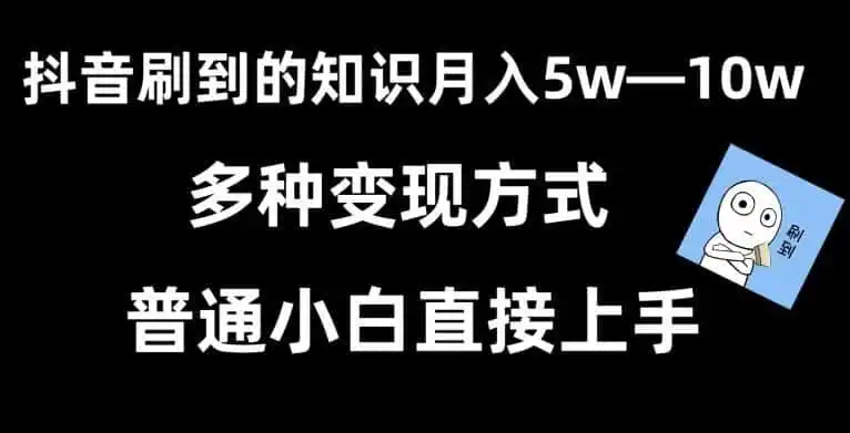 抖音刷到的知识，每天只需2小时，日入2000+，暴力变现，普通小白直接上手【揭秘】-副业淘金网
