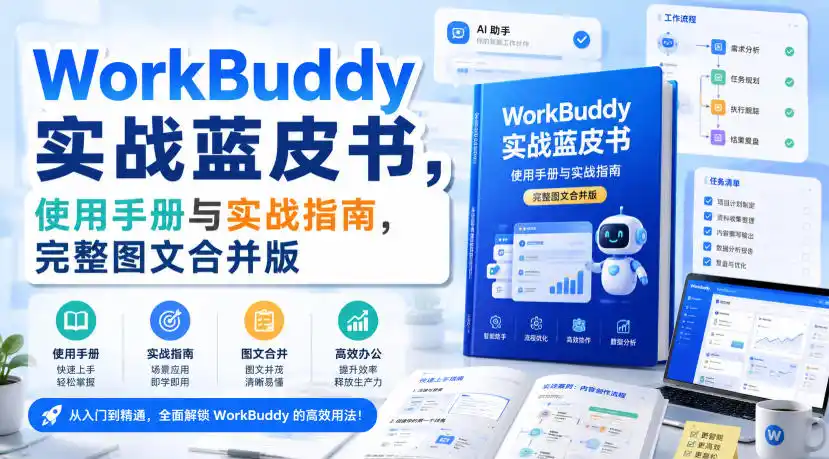 WorkBuddy实战蓝皮书，使用手册与实战指南，完整图文合并版-副业淘金网