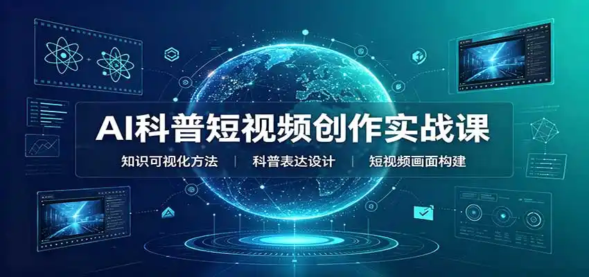 AI科普短视频创作实战课：配套要点文档，文案与视频提示词模板教学-副业淘金网