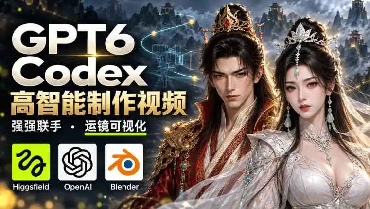 GPT-6 Astra×Codex高智能制作视频！联手Higgsfield，运镜可视化实战-副业淘金网